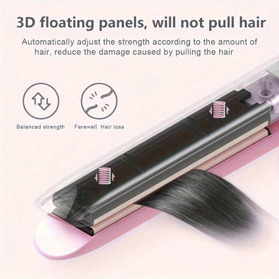 Ultra-Compact Mini Ceramic Hair Straightener – Dual Voltage Flat Iron for Travel, Fast Heat to 200°C, Portable Styling Tool for All Hair Types, Includes Storage Case