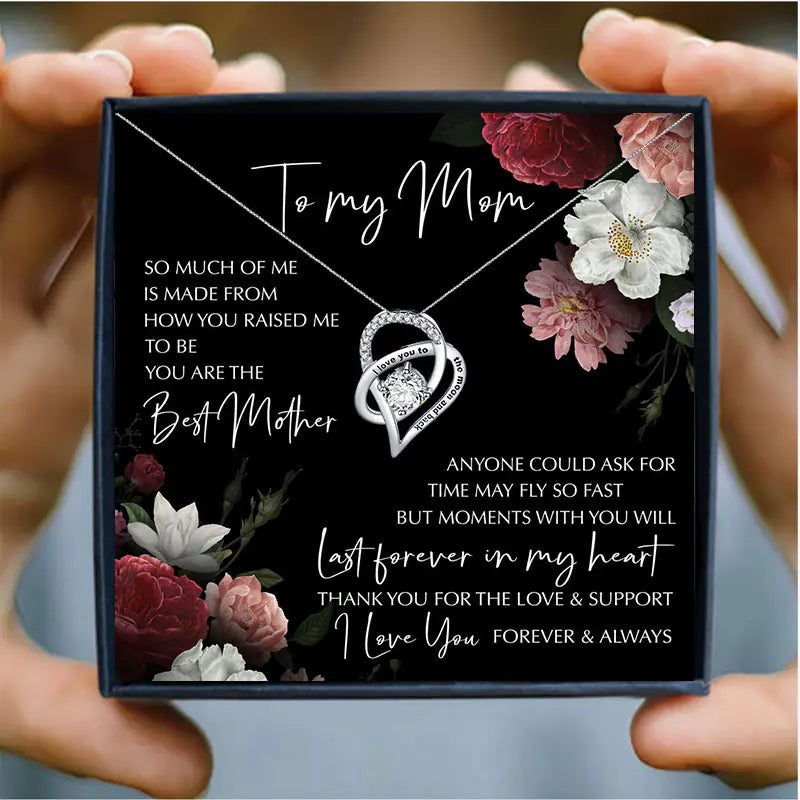 Stunning Mother's Heart Pendant Necklace: Elegance & Charm