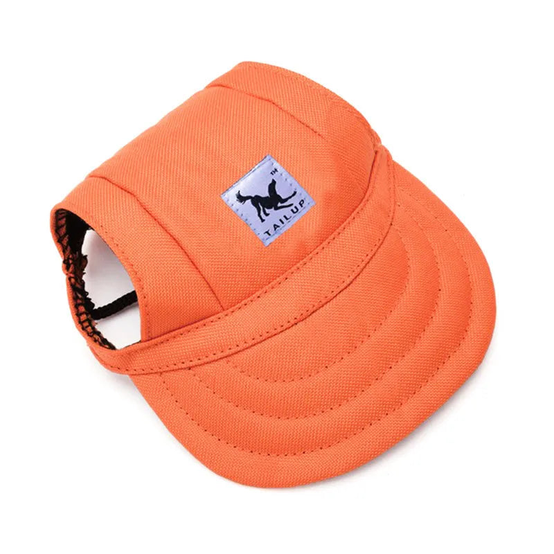 Cute Adjustable Cat and Dog Baseball Cap Canvas Cap With Ear Holes For Pet Dogs and Cats