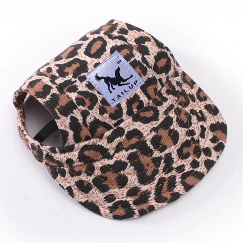 Cute Adjustable Cat and Dog Baseball Cap Canvas Cap With Ear Holes For Pet Dogs and Cats