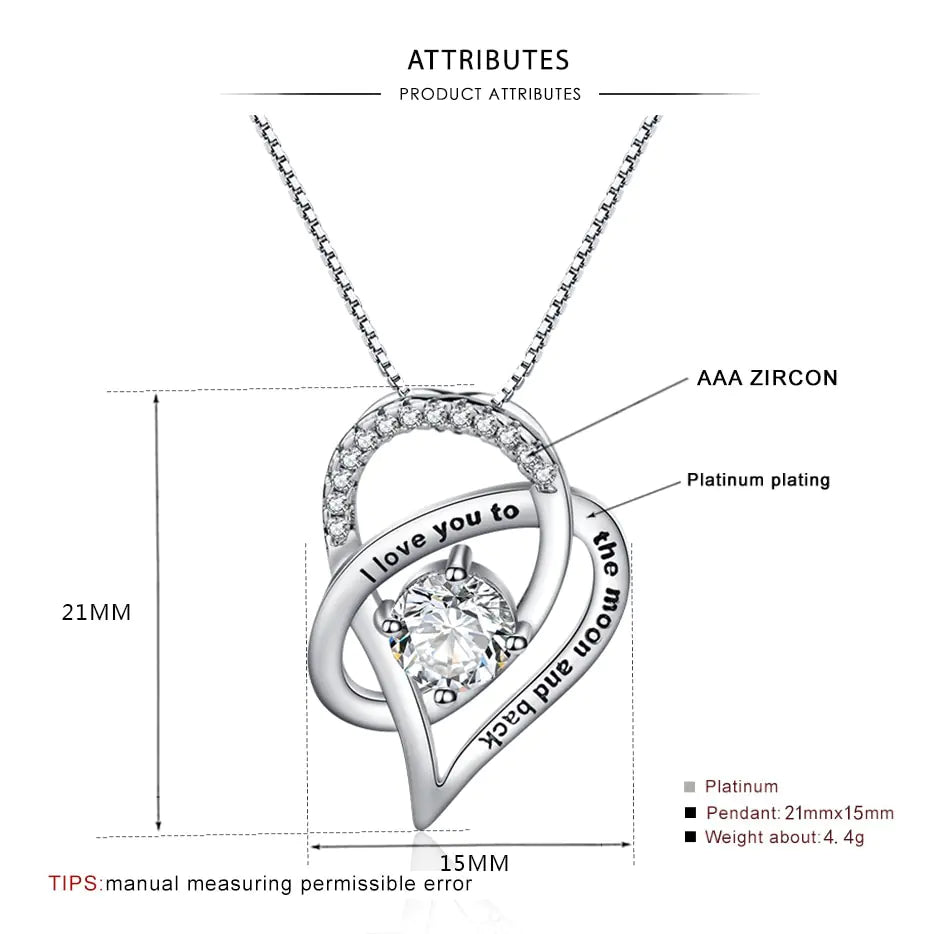 Stunning Mother's Heart Pendant Necklace: Elegance & Charm