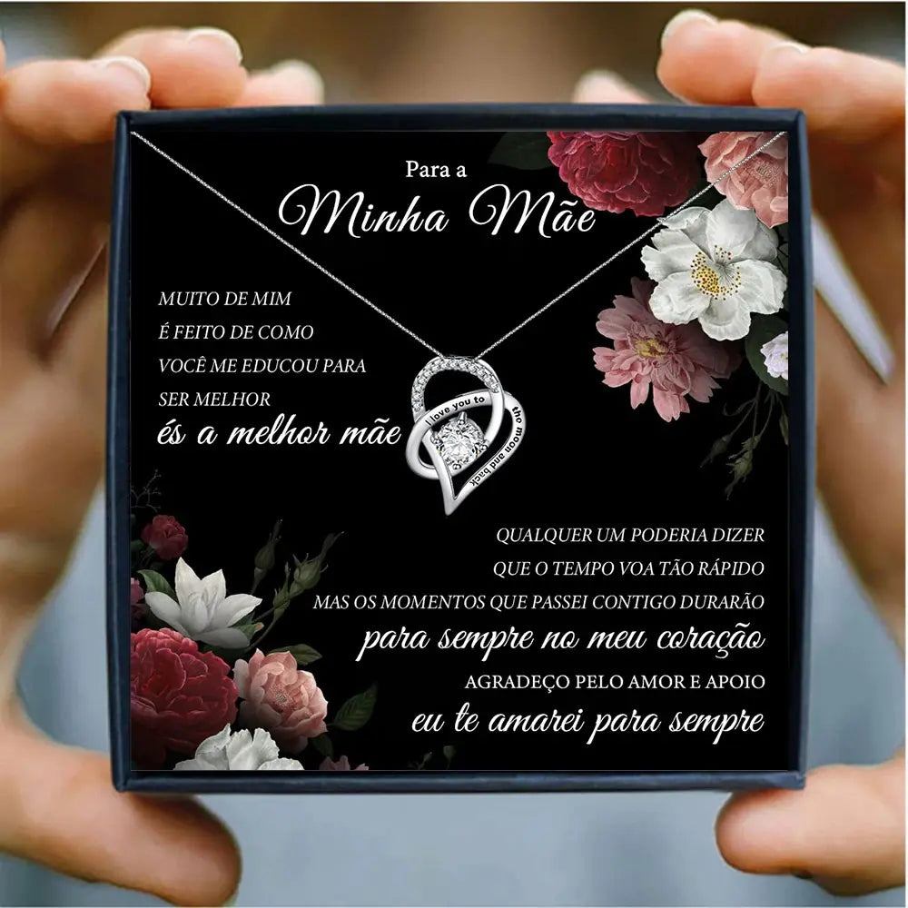 Stunning Mother's Heart Pendant Necklace: Elegance & Charm