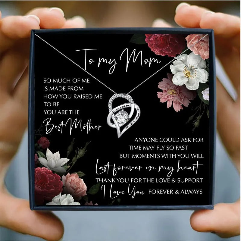 Stunning Mother's Heart Pendant Necklace: Elegance & Charm