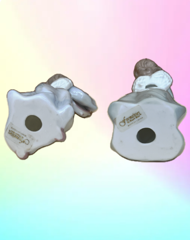 Graceful Vintage Collectibles: Formalities by Baum Bros Angel Figurines (Set of 2)