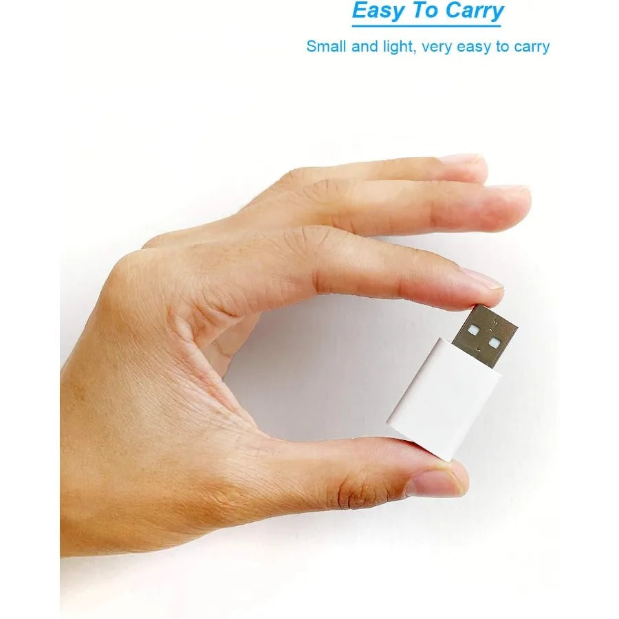 USB-C to USB-A Adapter (2-Pack, White) | 5Gbps Data Transfer, 3A Fast Charging | MagSafe, Apple Watch 9/8/7/SE/Ultra, iPhone 16–12, iPad, Galaxy, Pixel, CarPlay Compatible