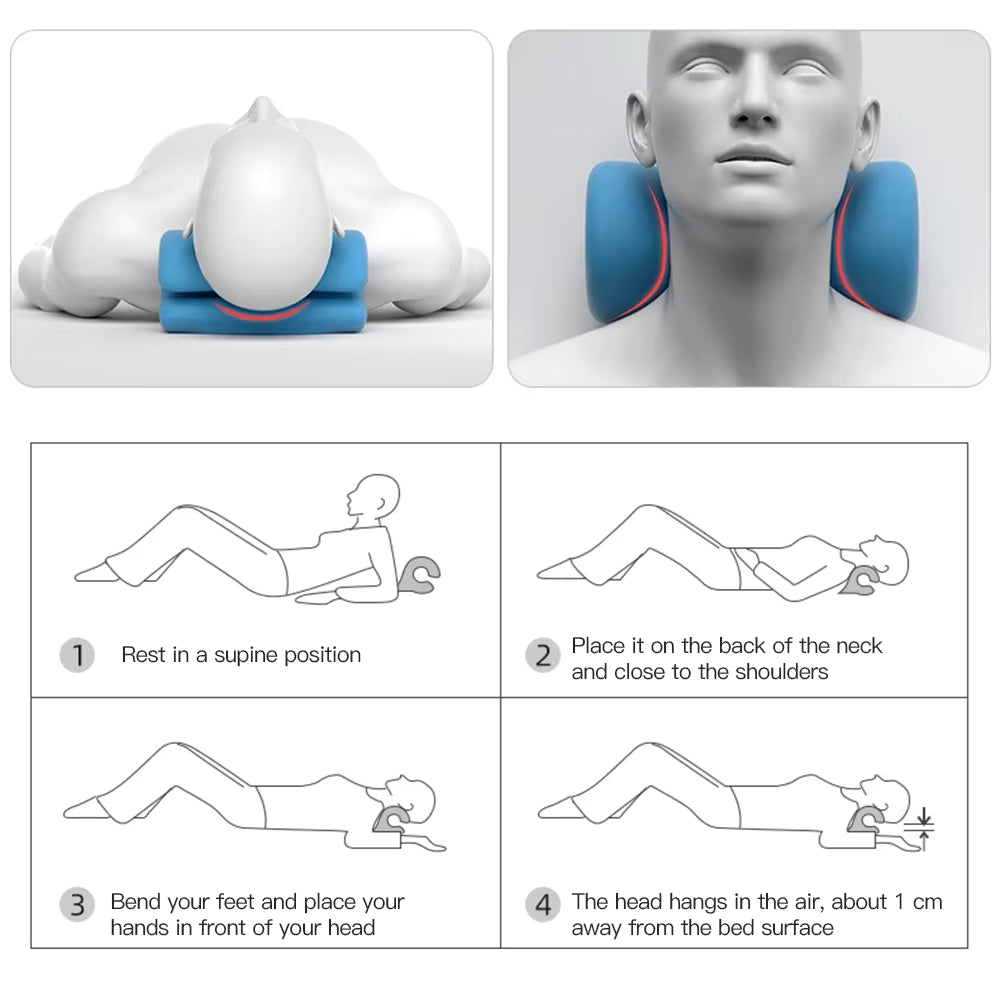 Ergonomic Cervical Spine Alignment Pillow for Neck Pain Relief
