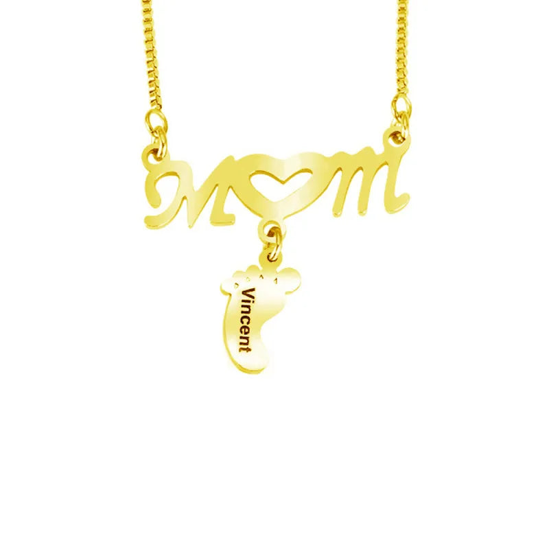Personalized Baby Feet Stainless Steel Pendant Necklace: A Cherished Keepsake