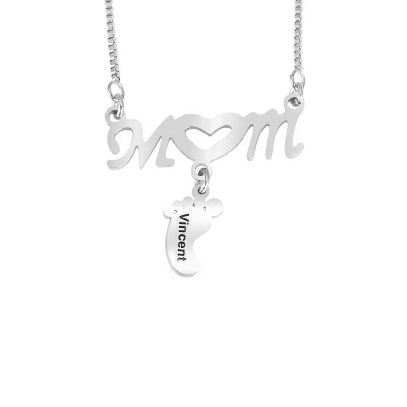 Personalized Baby Feet Stainless Steel Pendant Necklace: A Cherished Keepsake