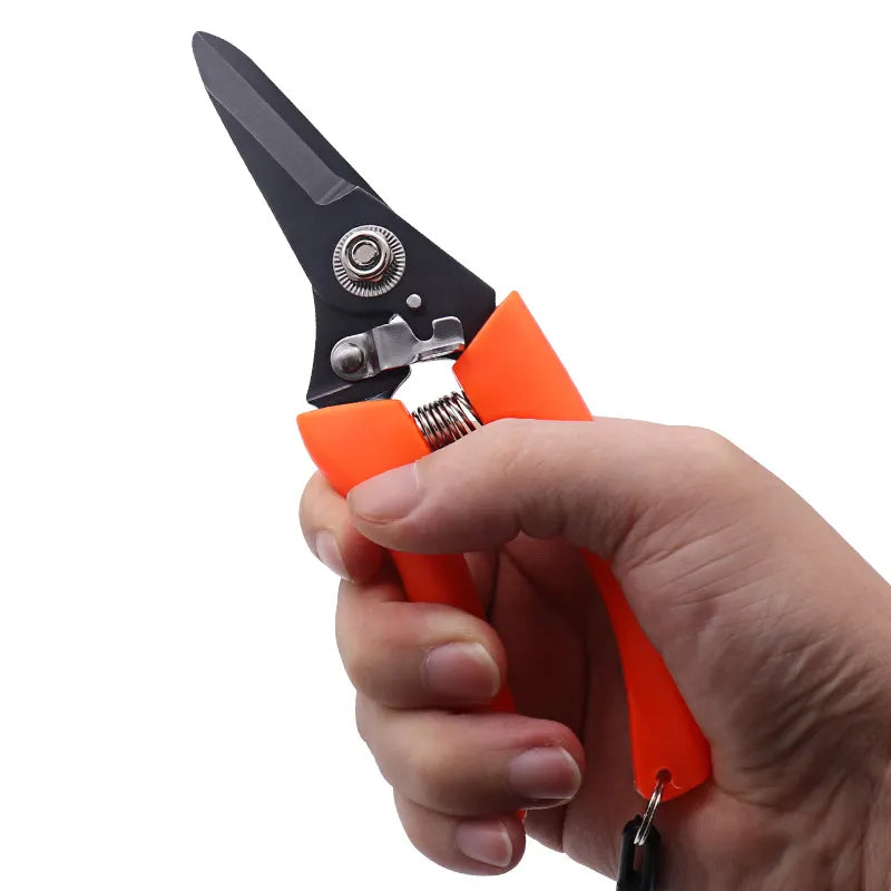 7.5" Stainless Steel Garden Shears - Professional Pruning Shears with Ergonomic Handles