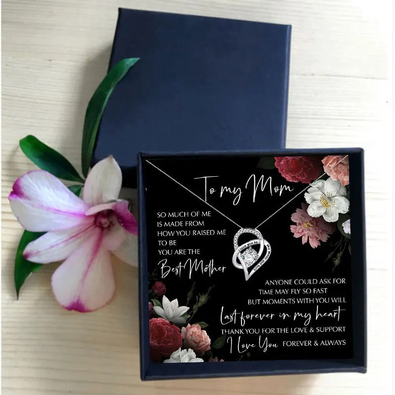 Stunning Mother's Heart Pendant Necklace: Elegance & Charm