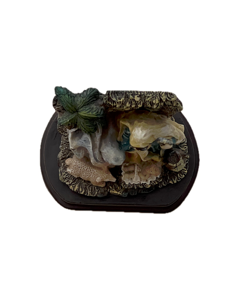 Hand-Painted Nativity Scene Figurine – Mary, Joseph, & Baby Jesus - A Timeless Christmas Centerpiece