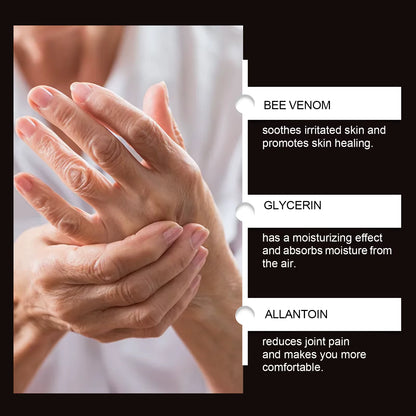 Bee Venom Joint Relief Cream (2-Pack) - 60g Natural Pain Relief Cream with Honey & Glycerin for Arthritis, Muscle Pain & Joint Stiffness