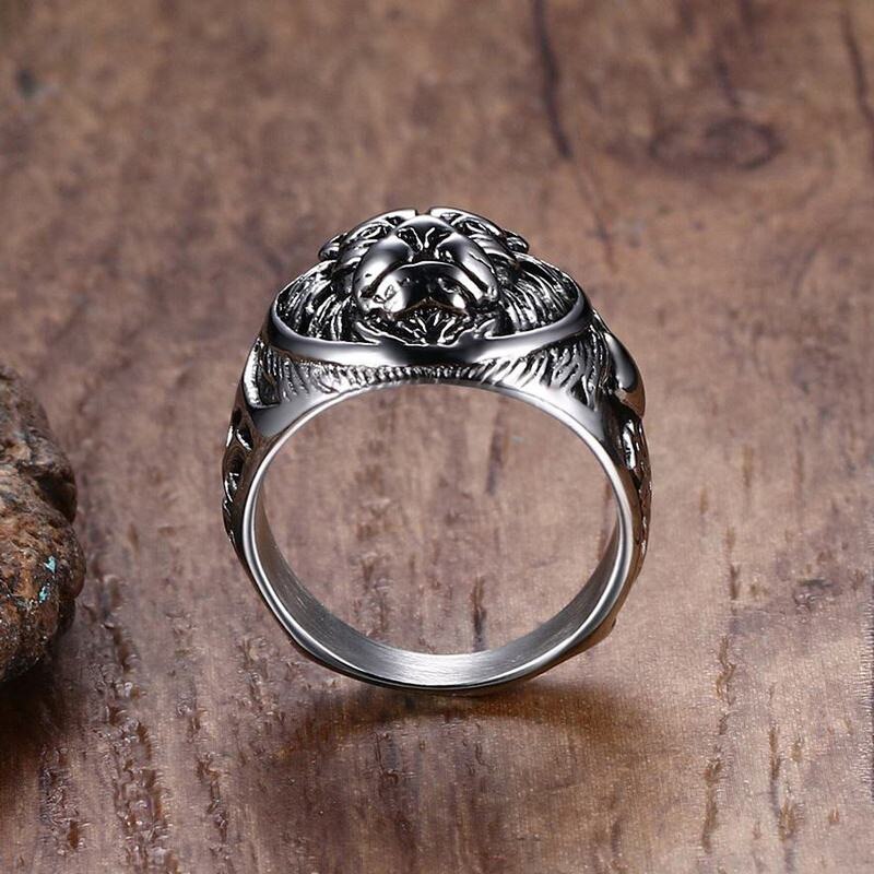 Men's Lion's Head Rings