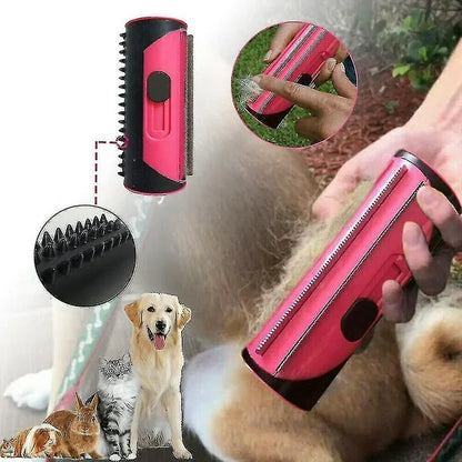 Portable Pet Hair Remover:&nbsp; Massage Comb &amp; Lint Roller for Dogs, Cats, Horses, Clothes, Cars &amp; Furniture