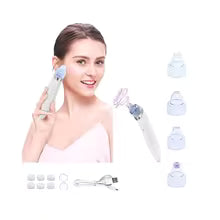 Ultimate 4-in-1 Rechargeable Blackhead Remover & Facial Pore Vacuum with Steamer – Deep Cleansing & Skin Tightening Technology