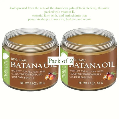 2-Pack 100% Raw Batana Oil from Honduras – Hair Growth & Repair Treatment (4.3oz / 120g Each)