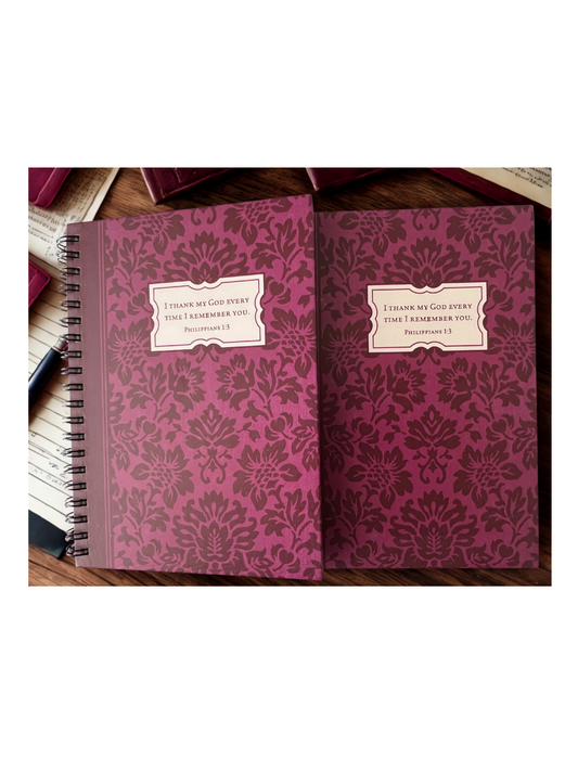 Christian Prayer Journal – “I Thank My God Every Time I Remember You” – Philippians 1:3 Scripture Notebook, Inspirational Gratitude & Devotional Writing Book for Women, Men, Teens, Teachers and Pastors – Spiral Hardcover 7”x5"