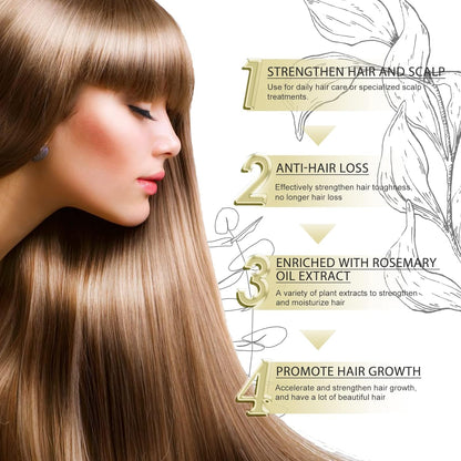 EELHOE Rosemary Hair Growth Oil Serum - 3-Pack Natural Formula for Hair Thinning (60ml Each)