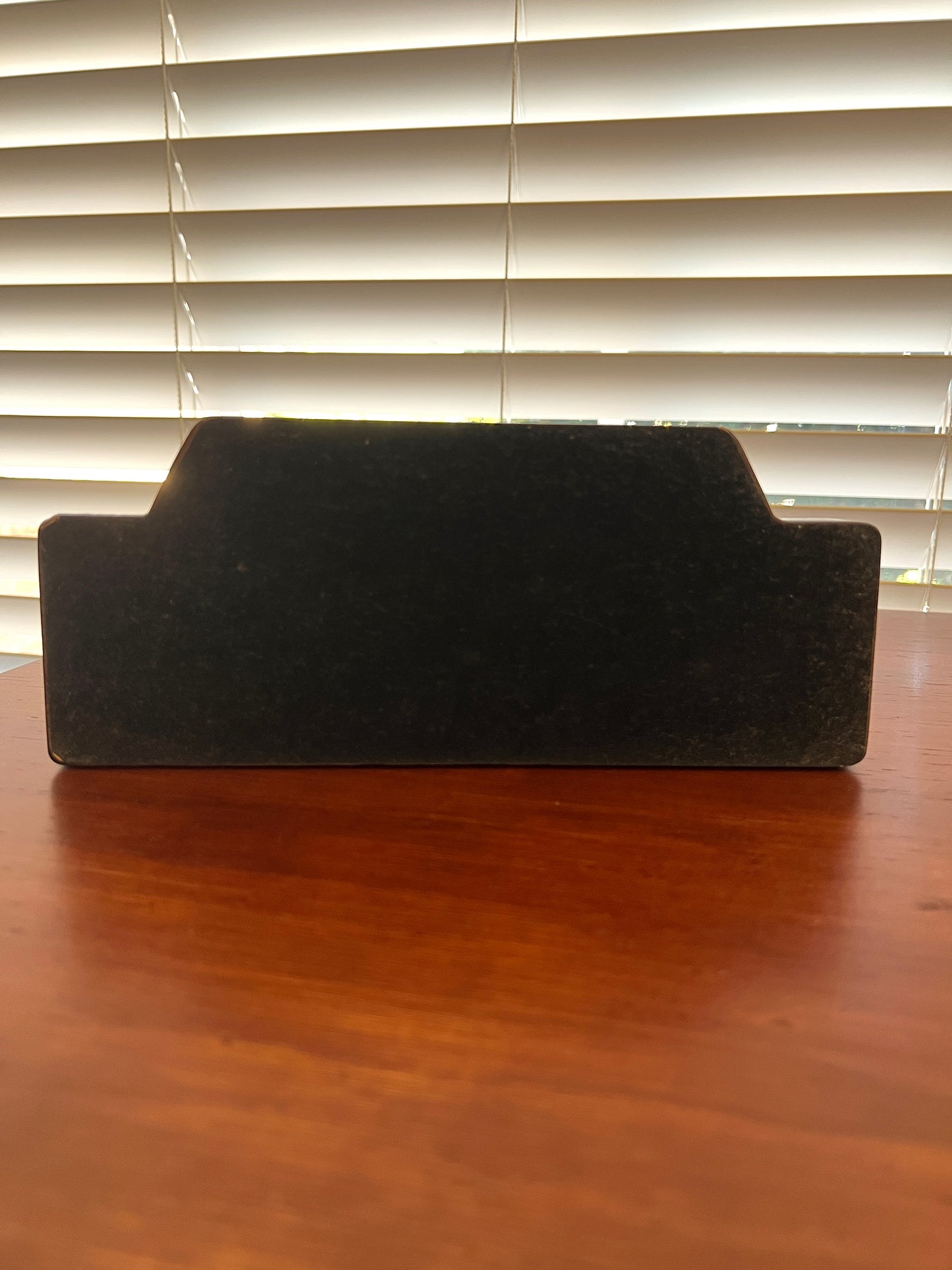 Elegant Executive: Vintage Timedesign Mahogany & Brass Desk Clock and Pen Set