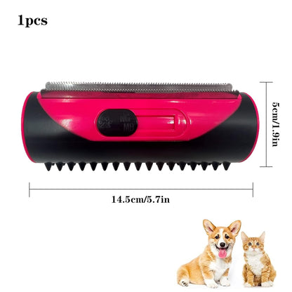 Portable Pet Hair Remover:&nbsp; Massage Comb &amp; Lint Roller for Dogs, Cats, Horses, Clothes, Cars &amp; Furniture