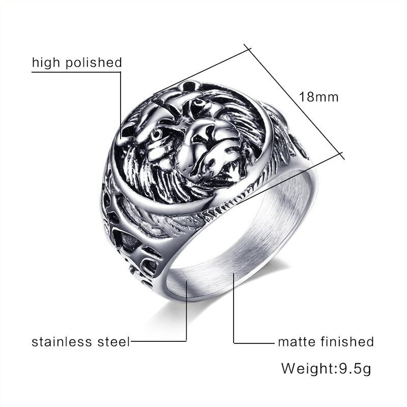 Men's Lion's Head Rings