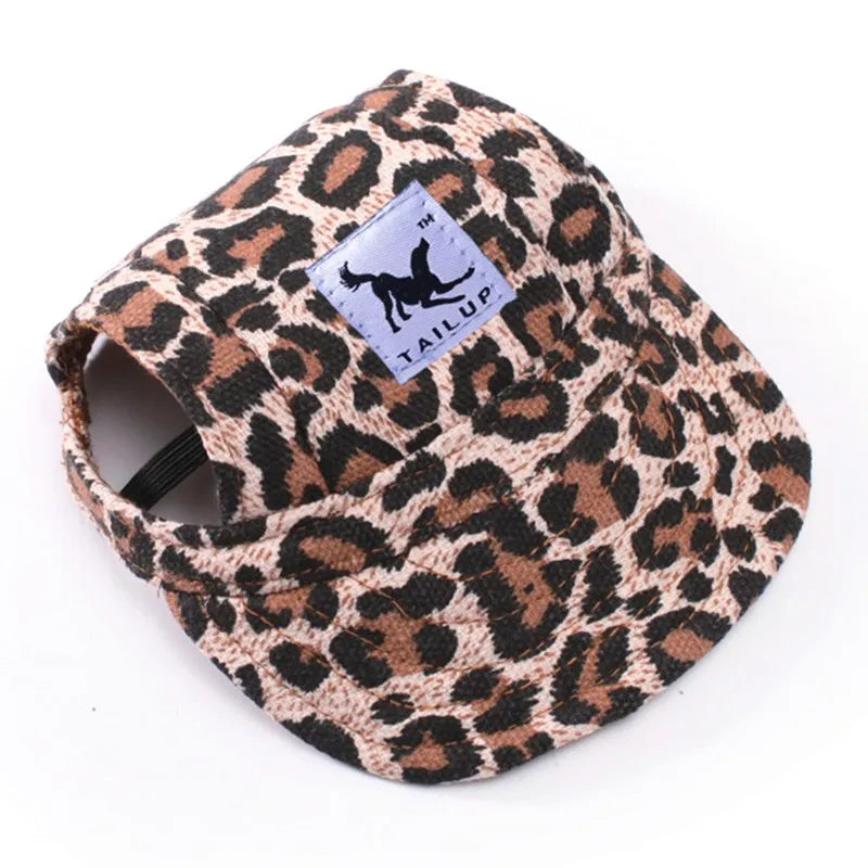 Cute Adjustable Cat and Dog Baseball Cap Canvas Cap With Ear Holes For Pet Dogs and Cats
