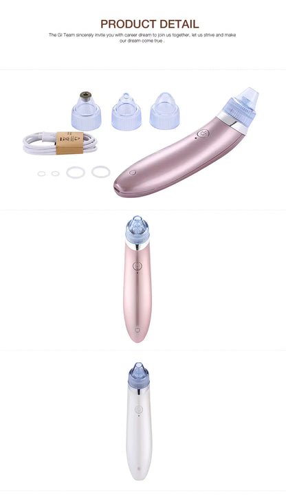 Ultimate 4-in-1 Rechargeable Blackhead Remover & Facial Pore Vacuum with Steamer – Deep Cleansing & Skin Tightening Technology