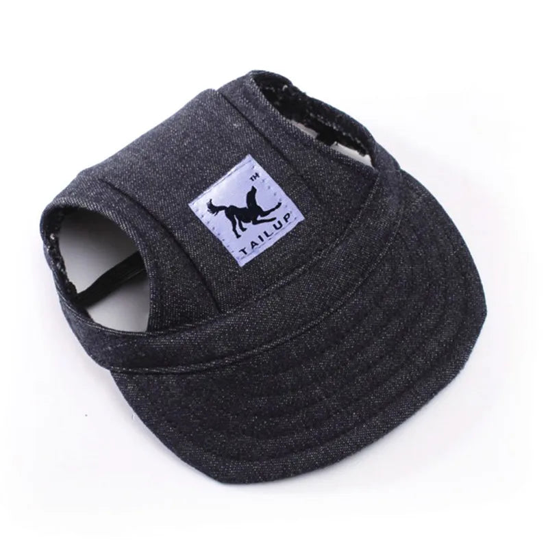 Cute Adjustable Cat and Dog Baseball Cap Canvas Cap With Ear Holes For Pet Dogs and Cats