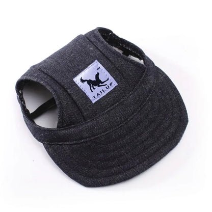 Cute Adjustable Cat and Dog Baseball Cap Canvas Cap With Ear Holes For Pet Dogs and Cats
