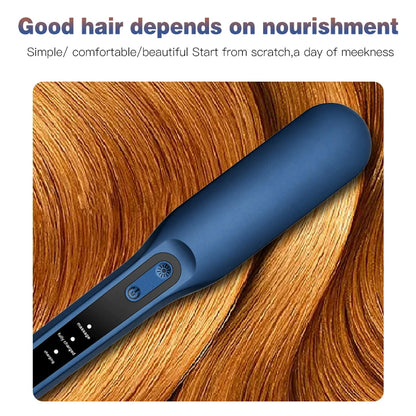 Rechargeable Portable LED Hair Growth Comb - Travel-Size Scalp Massager with Red/Blue Light Therapy & 9 Treatment Modes