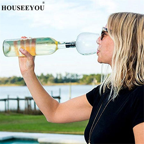 Creative Red Wine Champagne Crystal Glass Cup with Silicone Seal 260ML