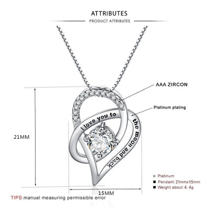 Stunning Mother's Heart Pendant Necklace: Elegance & Charm