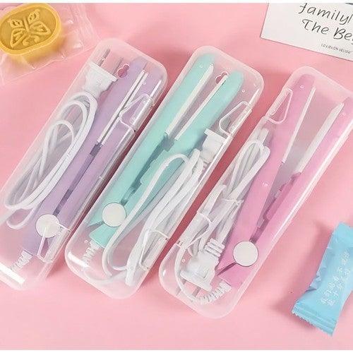 Ultra-Compact Mini Ceramic Hair Straightener – Dual Voltage Flat Iron for Travel, Fast Heat to 200°C, Portable Styling Tool for All Hair Types, Includes Storage Case
