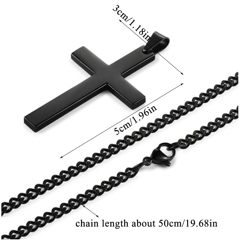 Stainless Steel Christian Cross Necklace