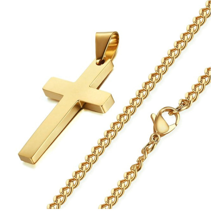 Stainless Steel Christian Cross Necklace