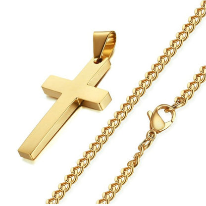 Stainless Steel Christian Cross Necklace