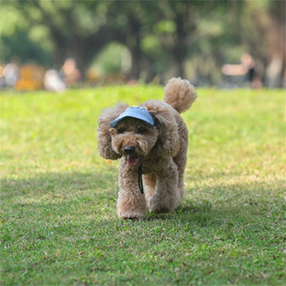 Cute Adjustable Cat and Dog Baseball Cap Canvas Cap With Ear Holes For Pet Dogs and Cats