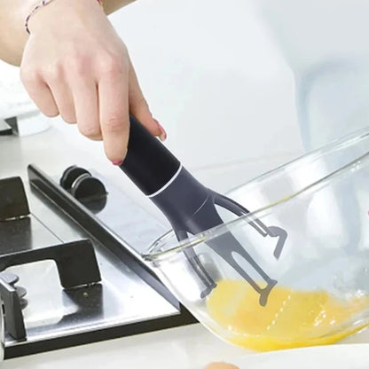 3-Speed Electric Triangle Pan Stirrer – Battery Operated Hands-Free Whisk for Sauces, Eggs, Soup, and Cream – Ergonomic, Dishwasher Safe, Stainless Steel Kitchen Mixer