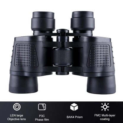 Waterproof Premium 80x80 HD Military Zoom Binoculars - Compact High-Power Binoculars with BAK4 Prism & FMC Coating for Bird Watching, Sports, Travel, Hunting, Theater, Concerts - Complete Kit with Carrying Case