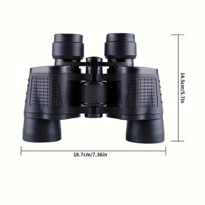 Waterproof Premium 80x80 HD Military Zoom Binoculars - Compact High-Power Binoculars with BAK4 Prism & FMC Coating for Bird Watching, Sports, Travel, Hunting, Theater, Concerts - Complete Kit with Carrying Case