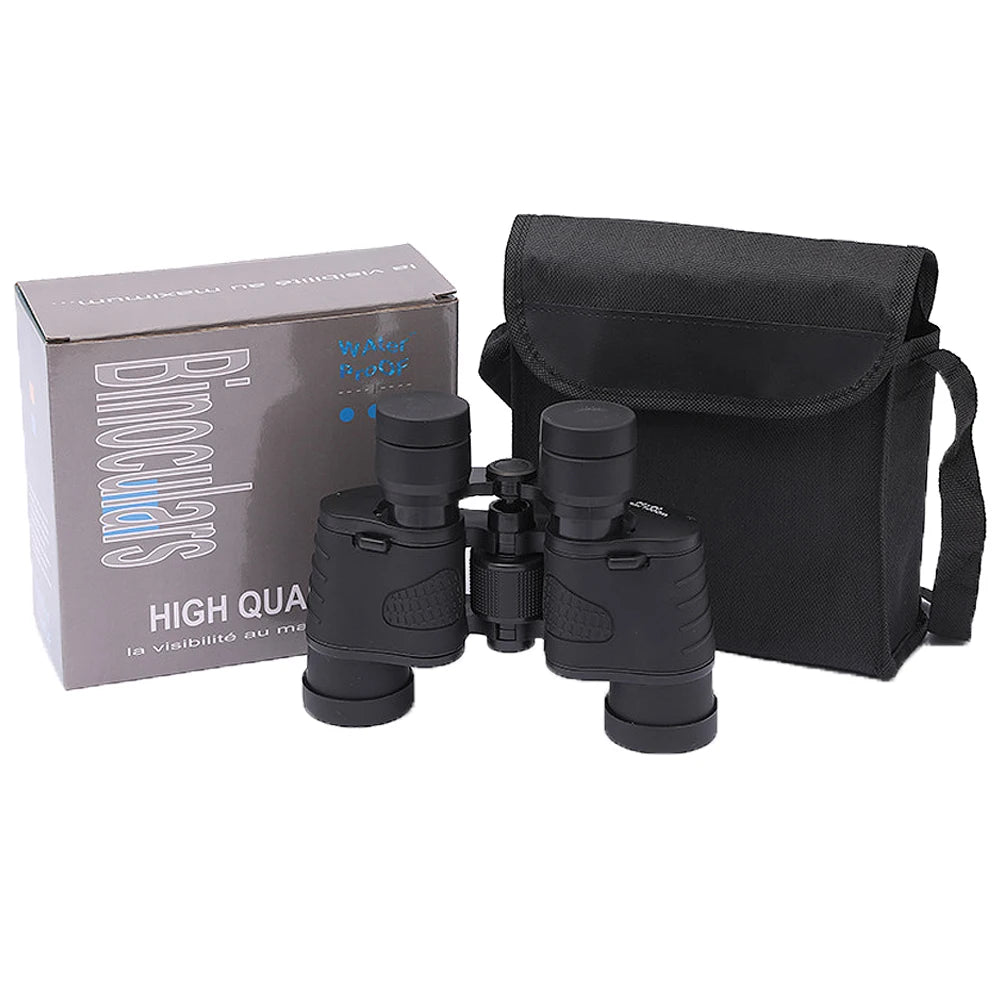 Waterproof Premium 80x80 HD Military Zoom Binoculars - Compact High-Power Binoculars with BAK4 Prism & FMC Coating for Bird Watching, Sports, Travel, Hunting, Theater, Concerts - Complete Kit with Carrying Case