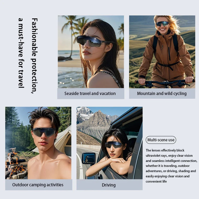 2025 New Smart Glasses AI Artificial Intelligence Translation Bluetooth Integrated Headset Glasses Anti-ultraviolet Sunglasses