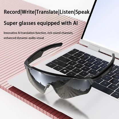 2025 New Smart Glasses AI Artificial Intelligence Translation Bluetooth Integrated Headset Glasses Anti-ultraviolet Sunglasses