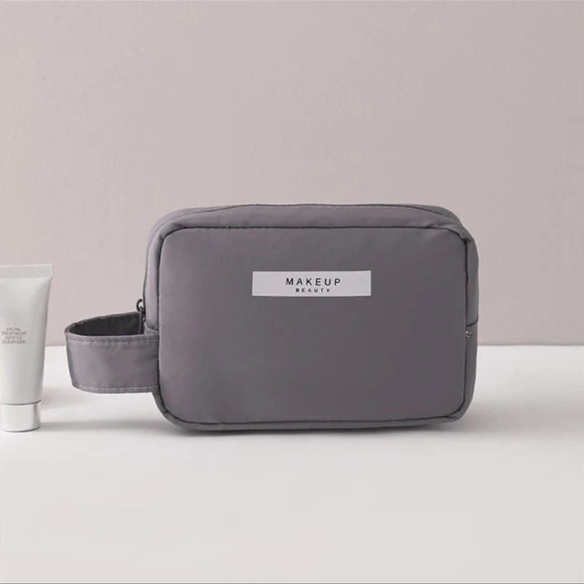 Elegant Travel Makeup Bag - Waterproof Nylon Cosmetic Storage with Smart Organization System