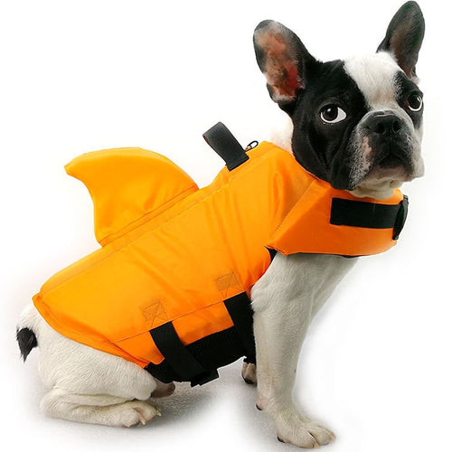 Dog Life Vest for Swimming, Adjustable Dog Life Jacket with Rescue Handle and High Buoyancy and Visibility