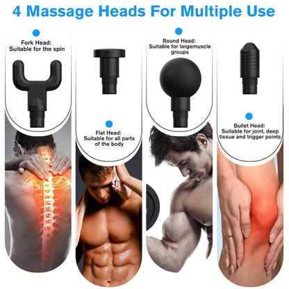 Tissue Muscle Massage Gun with Case and 4 Attachments