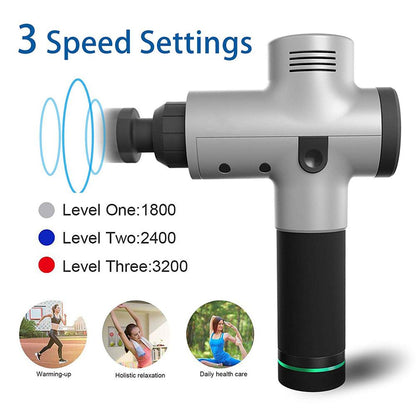 Tissue Muscle Massage Gun with Case and 4 Attachments