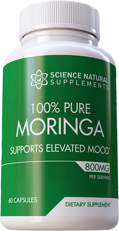 Science Natural Supplements: 100% Pure 800mg Moringa Capsules (60 Count)