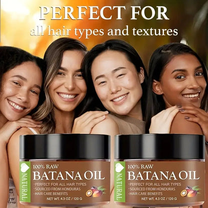 2-Pack 100% Raw Batana Oil from Honduras – Hair Growth & Repair Treatment (4.3oz / 120g Each)