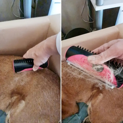 Portable Pet Hair Remover:&nbsp; Massage Comb &amp; Lint Roller for Dogs, Cats, Horses, Clothes, Cars &amp; Furniture